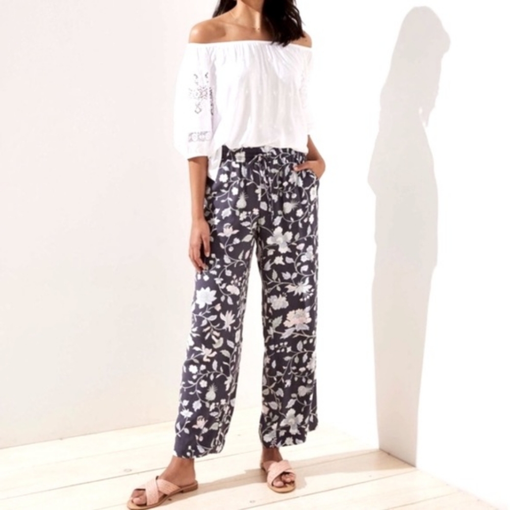 LOFT Fluid Drawstring Pants in Gray Lotus (XS)